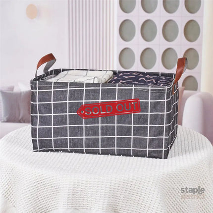 2pcs Foldable Cotton Linen Storage Baskets Home Organizer Box Office Supplies - Little Elephant - Baby & Kids > Kid’s