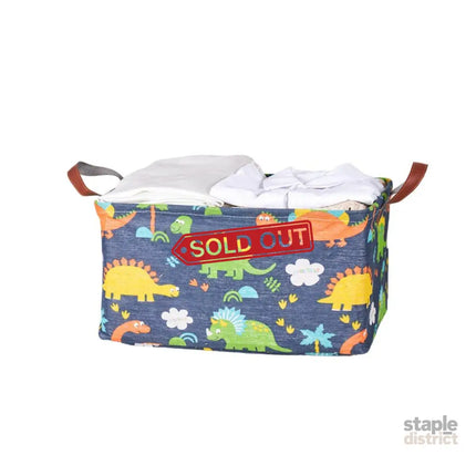 2pcs Foldable Cotton Linen Storage Baskets Home Organizer Box Office Supplies - Little Elephant - Baby & Kids > Kid’s