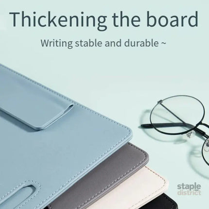 2pcs Leather Clipboard Conference File Holder Hotel Menu Pad Durable Board Clip - Black - Commercial > Commercial