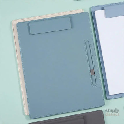 2pcs Leather Clipboard Conference File Holder Hotel Menu Pad Durable Board Clip - Black - Commercial > Commercial