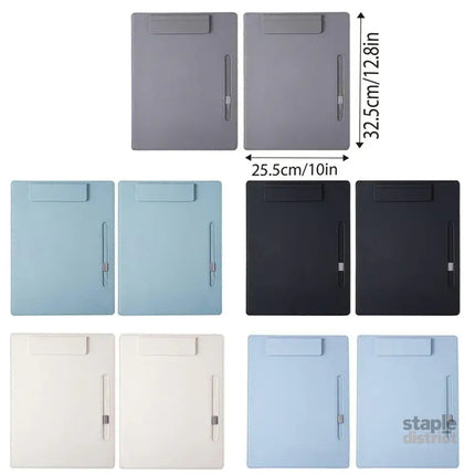 2pcs Leather Clipboard Conference File Holder Hotel Menu Pad Durable Board Clip - Black - Commercial > Commercial
