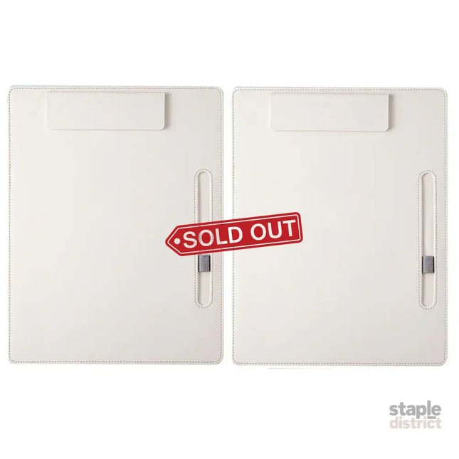 2pcs Leather Clipboard Conference File Holder Hotel Menu Pad Durable Board Clip - Cream - Commercial > Commercial