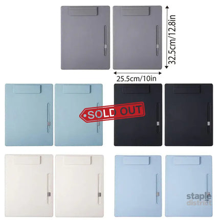 2pcs Leather Clipboard Conference File Holder Hotel Menu Pad Durable Board Clip - Cream - Commercial > Commercial