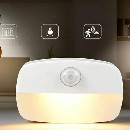 2PCS LED Motion Sensor Night Light Battery Powered Closet Stair Light - Home & Garden > Lighting > Night Lights &