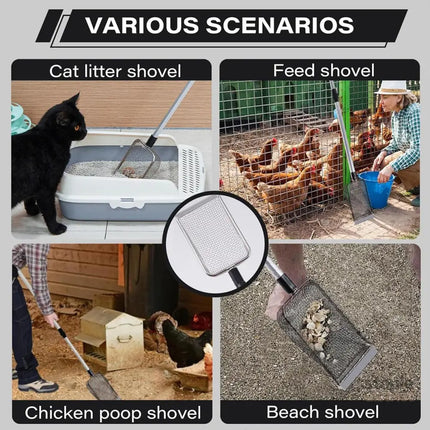 2pcs Long Handle Pet Litter Scoop Climbing Chicken Beach Scoop for Cats Dogs - Commercial > Commercial Others >
