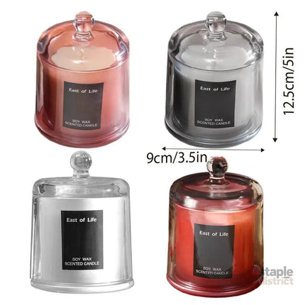 2Pcs Smokeless Glass Aromatherapy Candles Scented Gift Set for Relaxation - Freesia - Appliances > Aroma Diffusers &