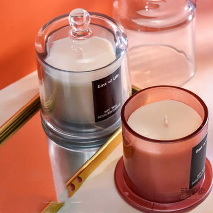 2Pcs Smokeless Glass Aromatherapy Candles Scented Gift Set for Relaxation - Freesia - Appliances > Aroma Diffusers &
