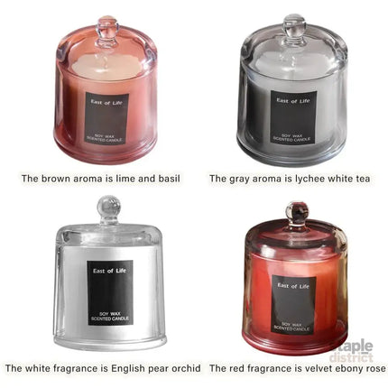 2Pcs Smokeless Glass Aromatherapy Candles Scented Gift Set for Relaxation - Freesia - Appliances > Aroma Diffusers &