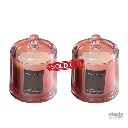 2Pcs Smokeless Glass Aromatherapy Candles Scented Gift Set for Relaxation - Lime Basil - Appliances > Aroma Diffusers &