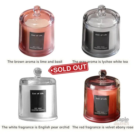2Pcs Smokeless Glass Aromatherapy Candles Scented Gift Set for Relaxation - Lime Basil - Appliances > Aroma Diffusers &