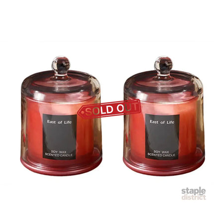 2Pcs Smokeless Glass Aromatherapy Candles Scented Gift Set for Relaxation - Velvet Rose - Appliances > Aroma Diffusers