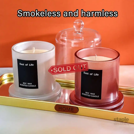2Pcs Smokeless Glass Aromatherapy Candles Scented Gift Set for Relaxation - Velvet Rose - Appliances > Aroma Diffusers