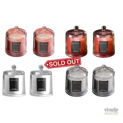 2Pcs Smokeless Glass Aromatherapy Candles Scented Gift Set for Relaxation - Velvet Rose - Appliances > Aroma Diffusers