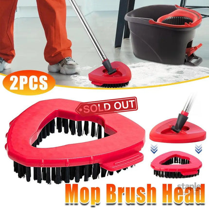 2PCS Triangle Rotating Mop Head Replacement Floor Brush Universal Cleaning Mop - Commercial > Commercial Others >