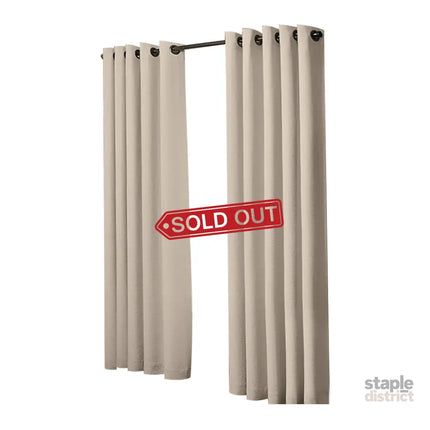 2x Blockout Curtains Panels 3 Layers Beige-2018816697192026113