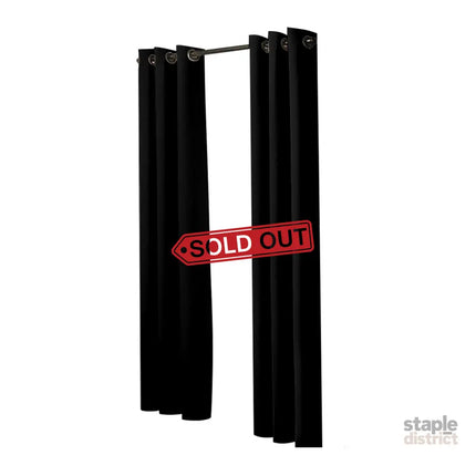 2x Blockout Curtains Panels 3 Layers Black-2018816668368769025