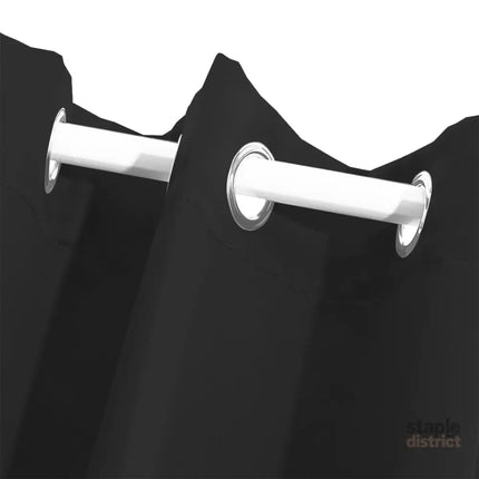 2x Blockout Curtains Panels 3 Layers Black-2029387284071190533