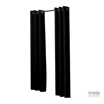 2x Blockout Curtains Panels 3 Layers Black-2018816668368769025