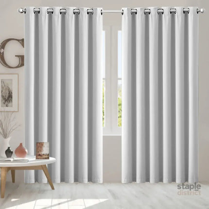 2x Blockout Curtains Panels 3 Layers Grey-2006733253398106118