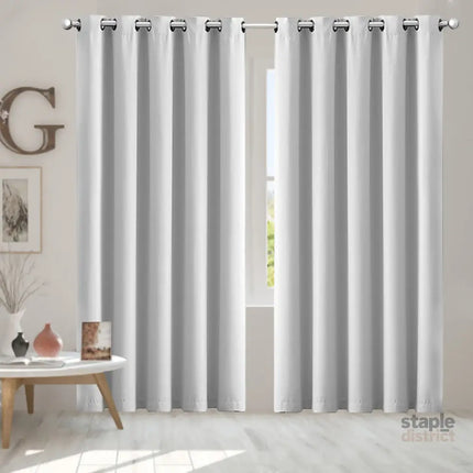 2x Blockout Curtains Panels 3 Layers Grey-2018816694482505734