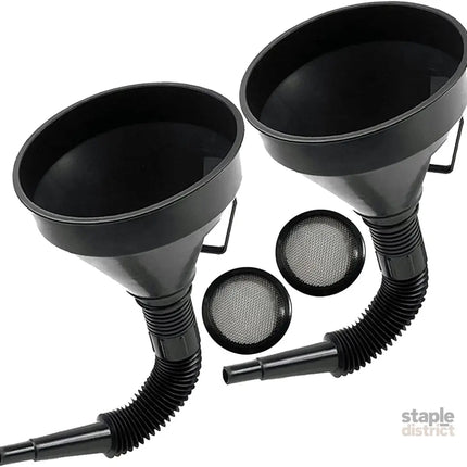 2x Car Auto Motorcycle Plastic Flexible Spout Gas Oil Water Fuel Funnel Tool Kit - Auto Accessories > Auto Accessories