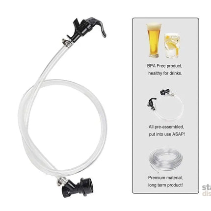 3/16 Inch Beer Line Liquid Ball Lock Assembly Kit for Home Brew Dispensing Keg-Black - Commercial > Commercial Others >