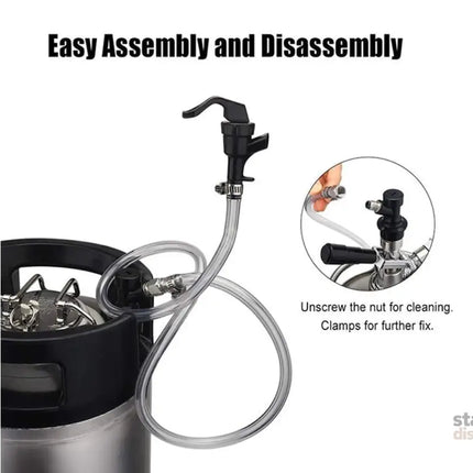 3/16 Inch Beer Line Liquid Ball Lock Assembly Kit for Home Brew Dispensing Keg-Black - Commercial > Commercial Others >