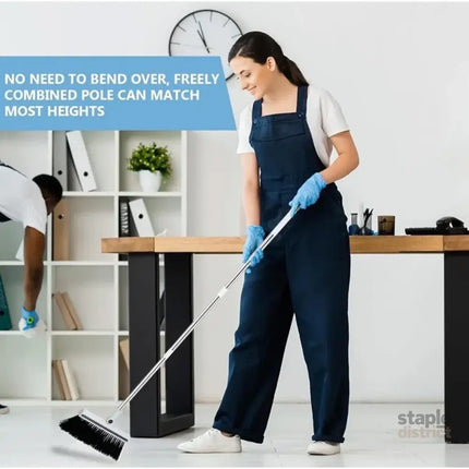 3 in1 Broom Set for Winnowing Brushing Handheld Cleaning Tool Home Kitchen Floor - Grey - Commercial > Commercial