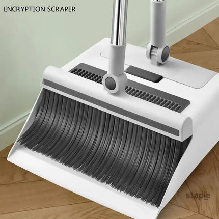 3 in1 Broom Set for Winnowing Brushing Handheld Cleaning Tool Home Kitchen Floor - White - Commercial > Commercial