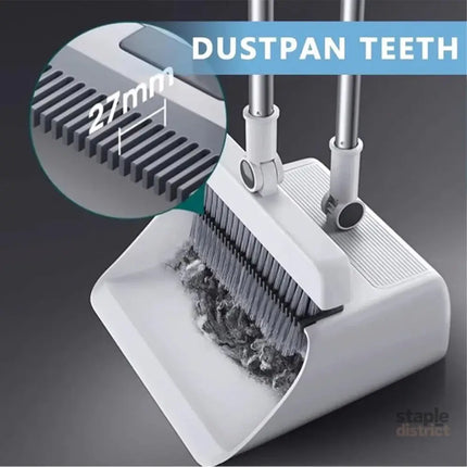 3 in1 Broom Set for Winnowing Brushing Handheld Cleaning Tool Home Kitchen Floor - White - Commercial > Commercial