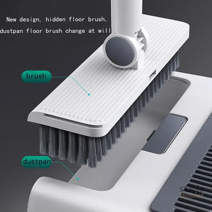 3 in1 Broom Set for Winnowing Brushing Handheld Cleaning Tool Home Kitchen Floor - White - Commercial > Commercial