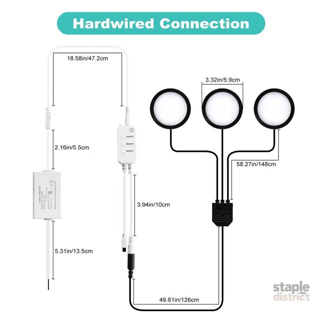 3 Pack Smart Under Cabinet Lights Hardwired,Dimmable LED Light for Kitchen Under Cabinet with Alexa Google Remote APP