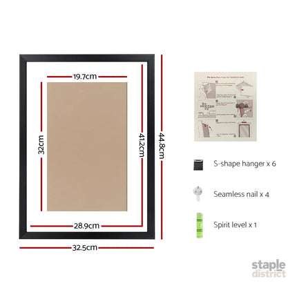 3 PCS Photo Frame Wall Set A3 Picture Home Decor Art Gift Present Black - Home & Garden > Decor > Picture Frames