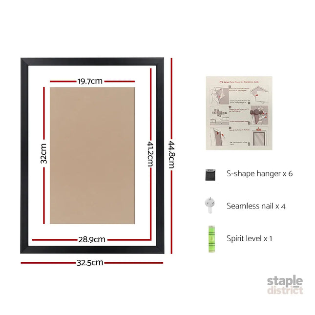 3 PCS Photo Frame Wall Set A3 Picture Home Decor Art Gift Present Black - Home & Garden > Decor > Picture Frames