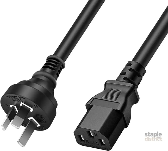 3 Prong Australia Plug 18 AWG Power Cord 1.5M - Electronics > Computer Accessories > Computer Cables & Adapters