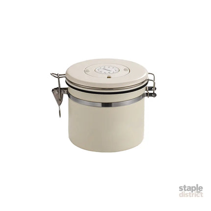 3 Sizes Stainless Steel Coffee Bean Powder Storage Jar Sealed Canister with Valve - 1.2L - Commercial > Packaging >