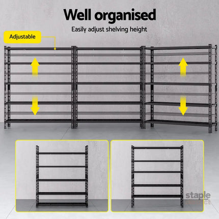 3 x 1.8M Giantz Garage Shelving Warehouse Rack - Tools > Tools Storage > Wall Storage Racks