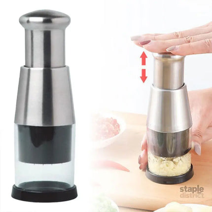 304 Stainless Steel Garlic Press Crusher Manual Garlic Mincer Kitchen Tool - Appliances > Kitchen Appliances > Food
