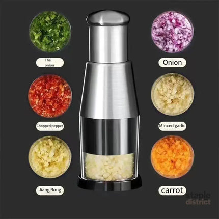 304 Stainless Steel Garlic Press Crusher Manual Garlic Mincer Kitchen Tool - Appliances > Kitchen Appliances > Food