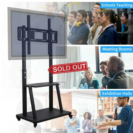 32’’ -100’’ Heavy Duty Floor TV Stand TV Cart Trolley Height Adjustable Mount Bracket - Appliances > TV > TVs &
