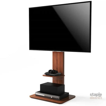 32’’-65’’ Tv Floor Stand Adjustable Corner Tv Mount Bracket With Sturdy Wood Base - Appliances > TV > TVs & Accessories