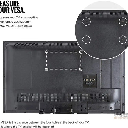 32-70 Inch Fixed TV Wall Mount Bracket TV Bracket Wall Mount up to 75KG - Appliances > TV > TVs & Accessories