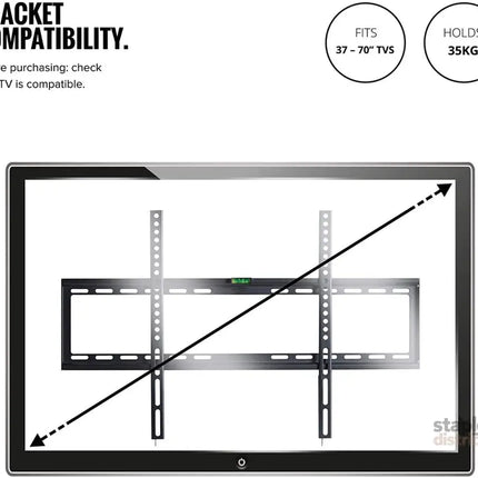 32-70 Inch Fixed TV Wall Mount Bracket TV Bracket Wall Mount up to 75KG - Appliances > TV > TVs & Accessories