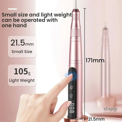 35000RPM Cordless Nail Drill Kit LED Pink - Occasions > Wedding Accessories > Other Wedding Decorations