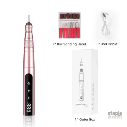 35000RPM Cordless Nail Drill Kit LED Pink - Occasions > Wedding Accessories > Other Wedding Decorations