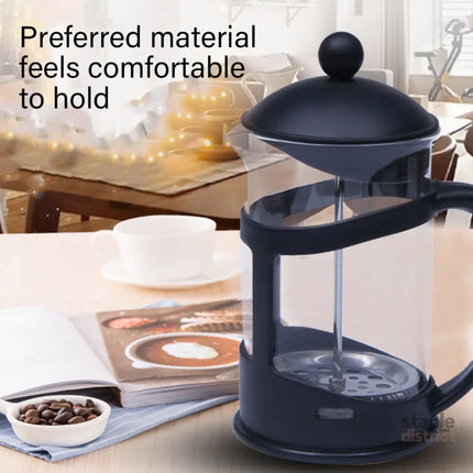 350ml French Press Coffee Maker Hand Press Tea Brewer with Filter - Appliances > Kitchen Appliances > Coffee Machines &