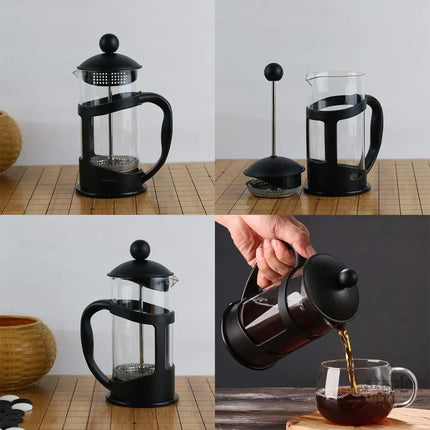 350ml French Press Coffee Maker Hand Press Tea Brewer with Filter - Appliances > Kitchen Appliances > Coffee Machines &