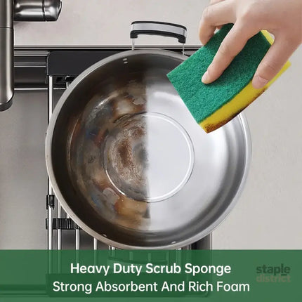 36x Scourer Sponges Strong Commercial Grade Regular Duty 15x10x3cm Bulk - Home & Garden > Laundry & Cleaning > Laundry