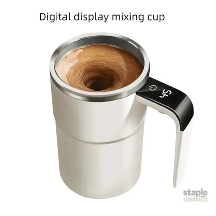 380ML Self-Stirring Electric Coffee Mug Black and White Cup - Appliances > Kitchen Appliances > Coffee Machines &