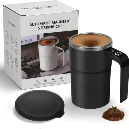 380ML Self-Stirring Electric Coffee Mug Black and White Cup - Appliances > Kitchen Appliances > Coffee Machines &